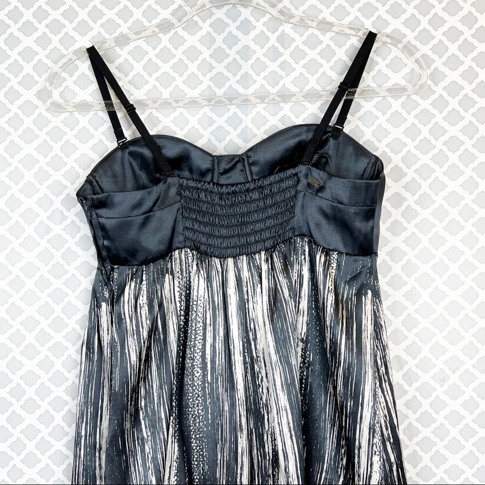 EUC Guess Y2K Ivory Black Studded Bustier Mini Dress - Picture 4 of 11